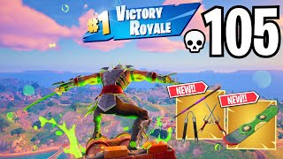 105 Elimination SHREDDER Solo vs Squads WINS Full Gameplay (NEW TMNT Fortnite Chapter 5 Season 1)!