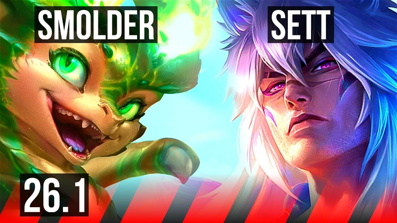 SMOLDER vs SETT (TOP) | Good KDA: 11/3/6 | NA Grandmaster | 26.1