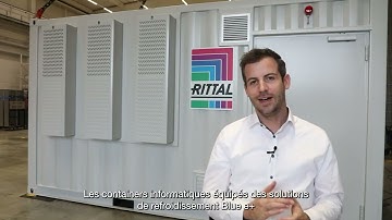 Datacenter en container  avec les systèmes de refroidissement Blue e+ Outdoor