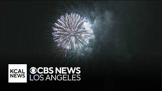Fireworks on the Fourth of July light the sky above Simi Valley