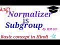 Normalizer is Subgroup of G proof by HM Sir