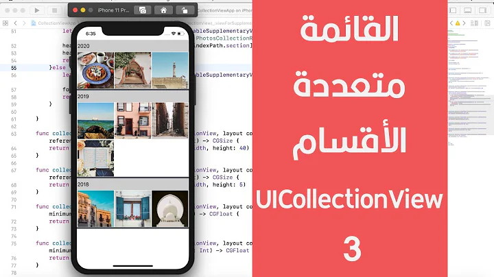 55 - Swift Xcode CollectionView Sections, Headers & Footers