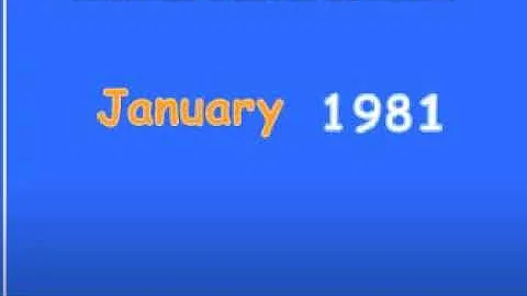 Starfall Calendar January 1981 Title Card.