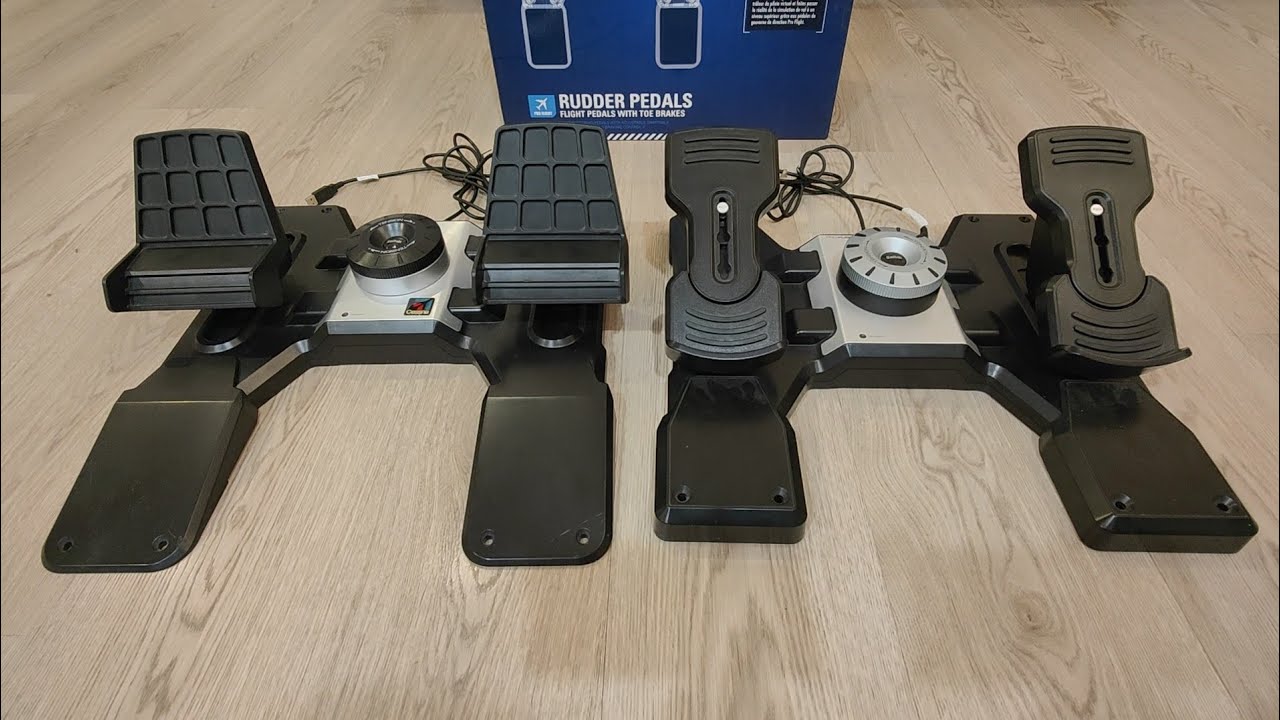 Logitech Saitek Rudder รีวิวแป้นเหยียบ Rudder Pedals - YouTube