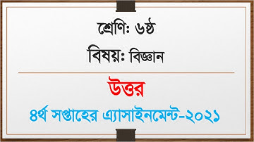 Class 6 Science Answer || 4th Week Assignment 2021 || Questions Answer || High School Assignment