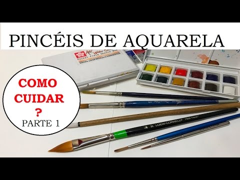 Pincéis para Aquarela, como cuidar? #1 (Watercolor brushes, how to care? #1) - VIDEO