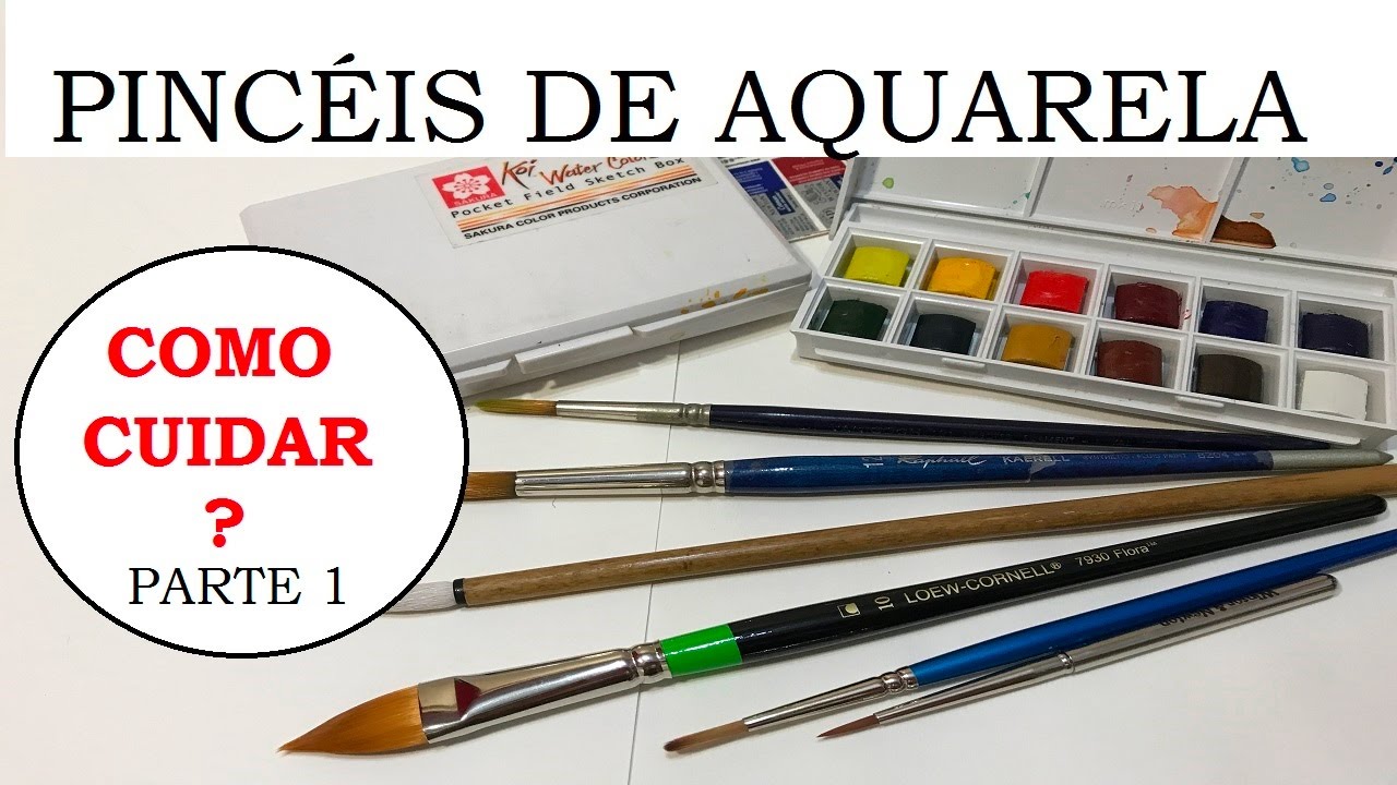 Pincéis para Aquarela, como cuidar? Parte1 - Estúdio Brigit