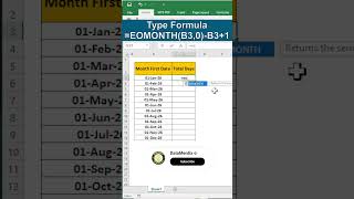 Count Total Days in Month Automatically in Excel 🔥