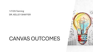 Training: Canvas Outcomes (Distance Education)