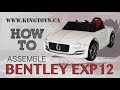 How to assemble licensed bentley exp12 12v kids ride on cars with remote control