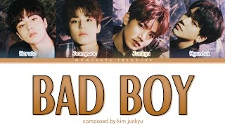 Junkyu (김준규) - 'Bad Boy (못난놈)' ft. Hyunsuk, Haruto, and Jeongwoo [HAN/ROM/INA] Color Coded Lyrics