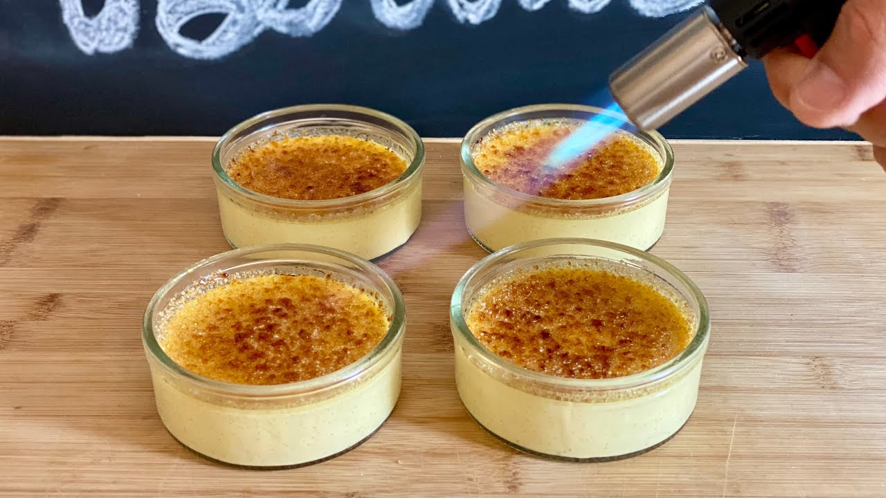 Crème Brûlée fatta in casa 😋ricetta super facile - creme brulee ricetta originale  #cremebrulee