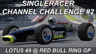 SingleRacer Channel Challenges X3 | Challenge #2 | Revisiting the Lotus 49 (on RSR)
6:13 - Click on this time to skip the Intro, and go straight to the EXTERNAL REAR CAMERA Hotlap Replay.
8:48 - Click on this time to skip the Intro, and go straight to the VR VIEW Hotlap Replay.
Gday Viewers. While recording the footage for my Happy New Years Video a couple of videos back - I plowed into one of the corners like the old cartoon character Snagglepuss, saying Exit Stage Left!!!. So time to redeem myself and revisit the Lotus 49 on the Red Bull Ring Circuit, to try and see if I can make it into the Top 20 using the RSR APP - ENJOY
MORE MODS, HOTLAPS & TUTORIALS TO COME SingleRacer Channel Challenges X3 | Challenge #2 | Revisiting the Lotus 49 (on RSR)