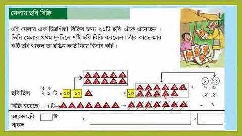 Amar boi  class 2 part 2 Page- 106 / How to learn subtraction by using cards.