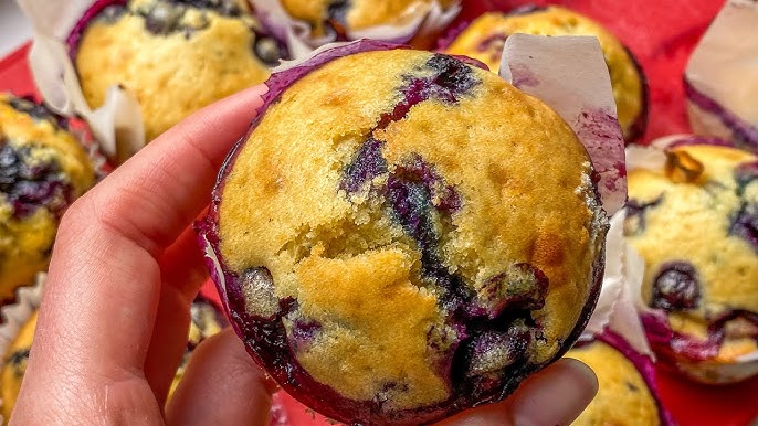 Air Fryer Blueberry Muffins - Entertaining with Beth