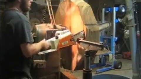 Chainsaw faceting with Aaron Hammer: Making circles with a chainsaw