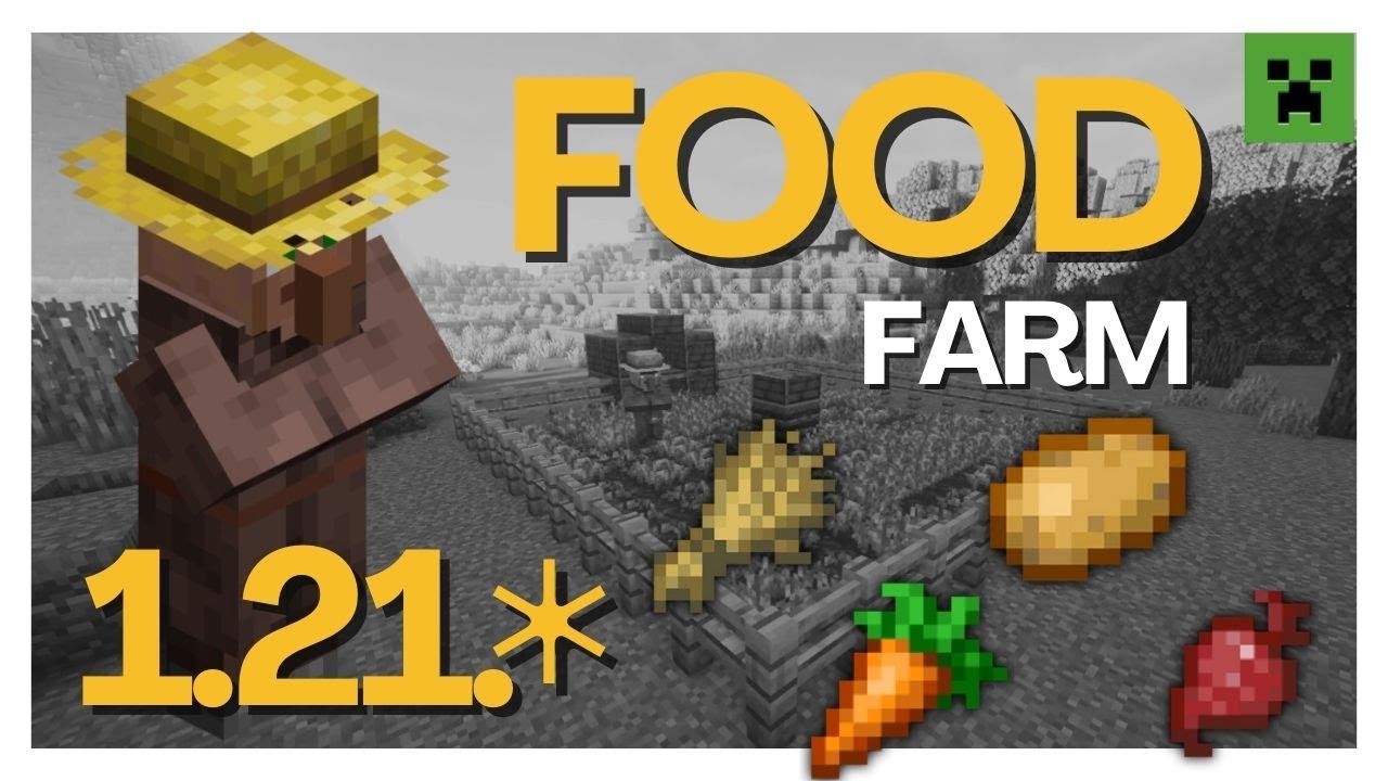 Minecraft 1.21.8: How to Build an Infinite Food Farm (Easy AFK Tutorial ...