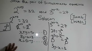 EXPONENTIAL EQUATION/INDICIAL EQUATION INVOLVING SIMULTANEOUS EQUATION