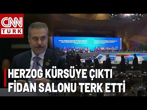 Hakan Fidan Walks Out During Israeli President's Speech! Moments That Made Waves in Diplomacy