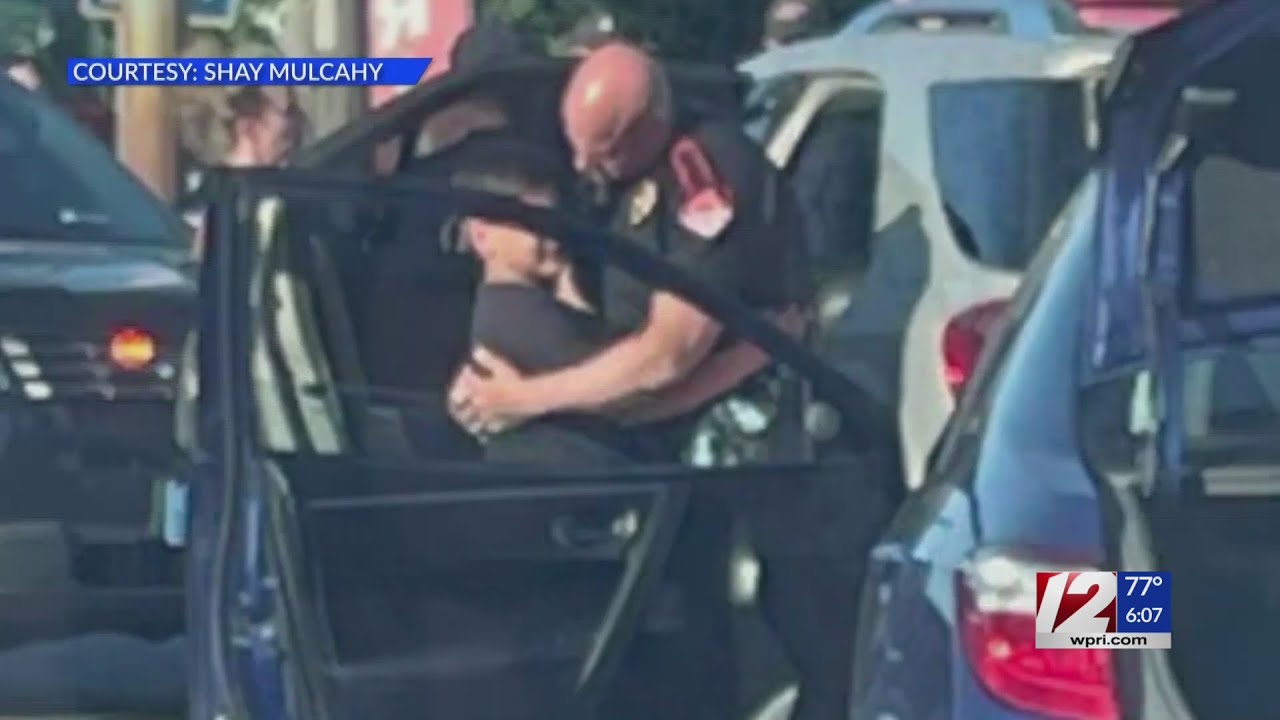 ‘It really warmed my heart’: West Greenwich officer seen consoling child after road rage incident