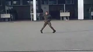 Swiss Soldier dances like Michael Jackson