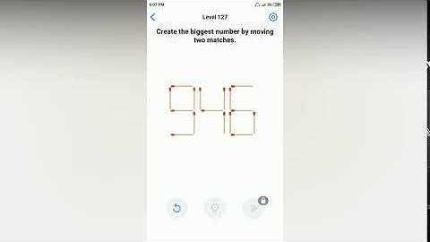Easy Game - Create the biggest number by moving two matches - Level 127 solution