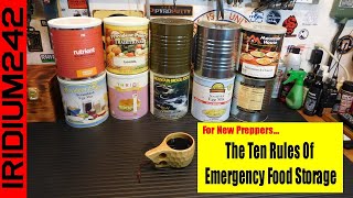 The Ten Rules of Emergency Food Storage For New Preppers
