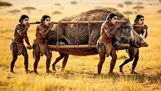 The Wild Life of Ancient Humans | AI Recreates the Lost Era of Human Survival #wildlife #ai #marvel