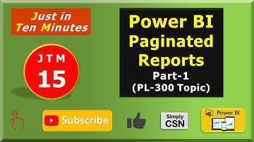 JTM-15: Power BI Report Builder and Paginated Reports in Power BI