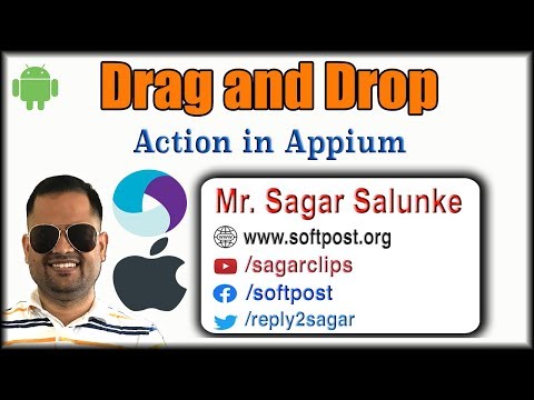 Lecture 18 -  Drag and drop action in Appium