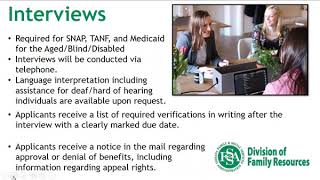 Intro to FSSA DFR's SNAP, TANF, & Health Coverage