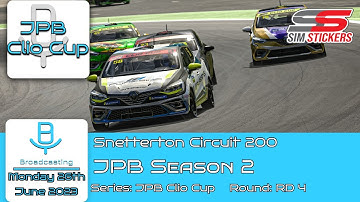 JPB Clio Cup Round 4 live from Snetterton Circuit 200 Sponsored By Simstickers