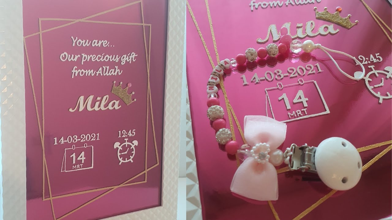 DIY Baby canvas art And Pacifier clip YouTube