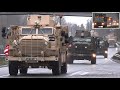 Protected army trucks convoy to Europe for NATO&#39;s Steadfast Defender 🪖 🇬🇧