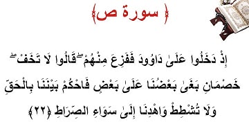 سورة ص الأية 22