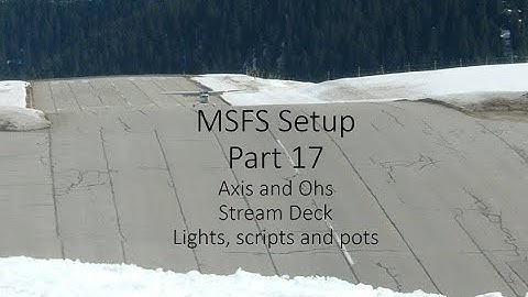MSFS 17 - Stream deck.  Cabin lights, scripts and potentioneters