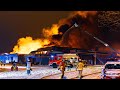 Ausgedehnter Großbrand in Mülheim an der Ruhr - Einkaufszentrum brennt komplett nieder | 08.02.2021