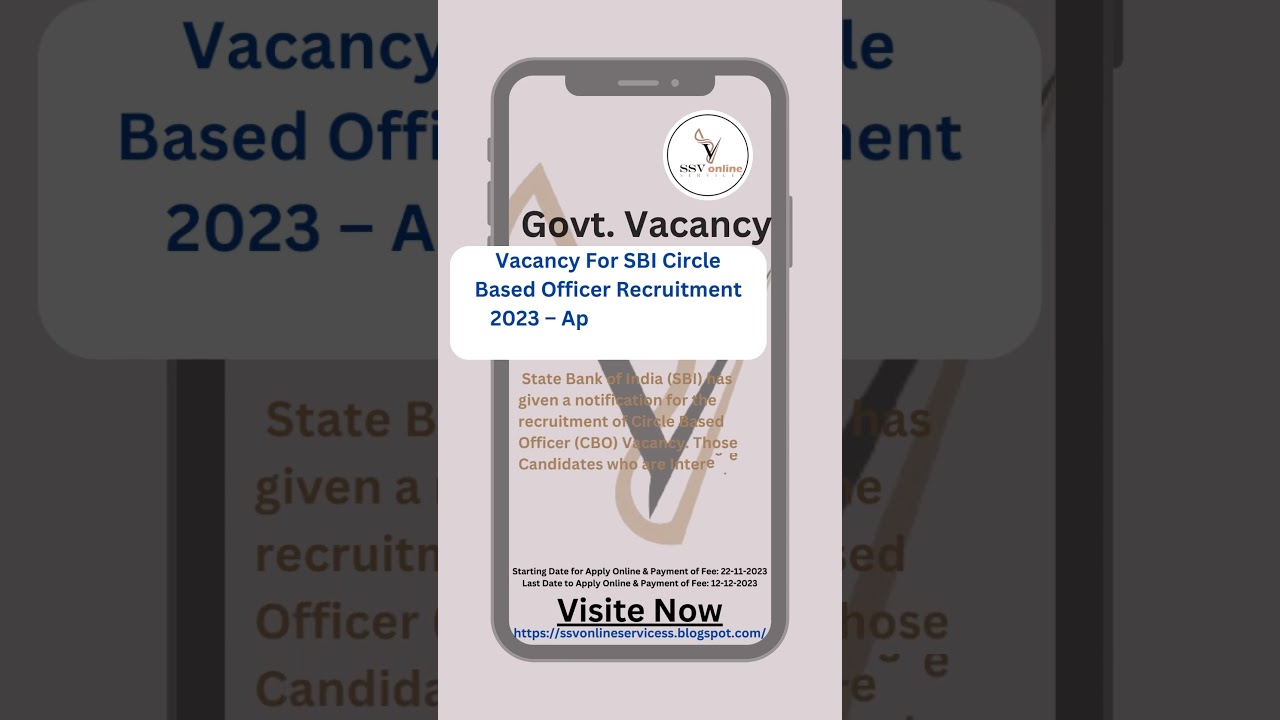 Vacancy For SBI Circle Based Officer Recruitment 2023 – Apply Online for 5280 Posts