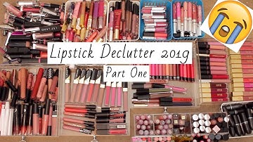 Lipstick Declutter 2019 | Part One | Makeup Collection | AmberElainexox