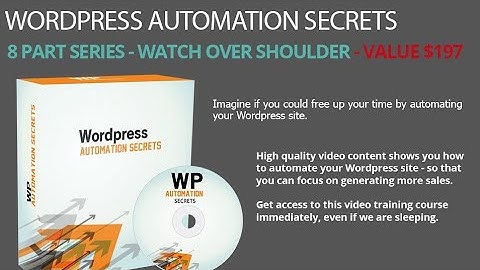 How To Make a WordPress Automation secrets | Wordpress Tutorial for Beginners | Sima income course