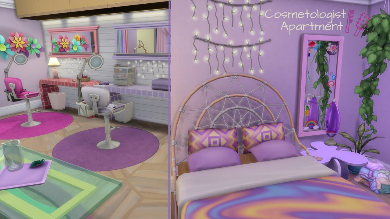 Cosmetologist Apartment 💇 // The Sims 4 Speed Build YouTube