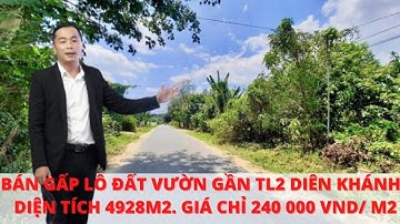 Kẹt vốn làm ăn, cần bán gấp lô đất vườn cây ăn trái ( bưởi, mít, xoài..) ở Diên Khánh. GIÁ ĐỔ NỢ