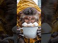**"Rainy Day Marshmallow Monkey! ☔🐒☕"**#shoets #monkeyvlog