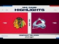 NHL Highlights | Blackhawks vs. Avalanche - February 28, 2026