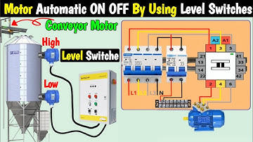 Motor Automatic ON OFF By Using Level Switches\Rotary Paddle Level Switch Control Wiring Connection