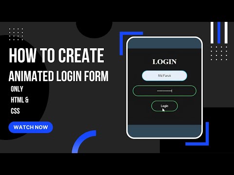 How to create Animated login page in HTML and CSS | Design Stylish Registration form of sign up.