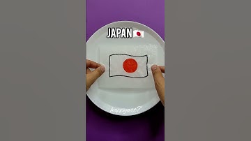 Flag Of Japan 🇯🇵 #satisfying #art #diy #drawing #viralshorts #japan