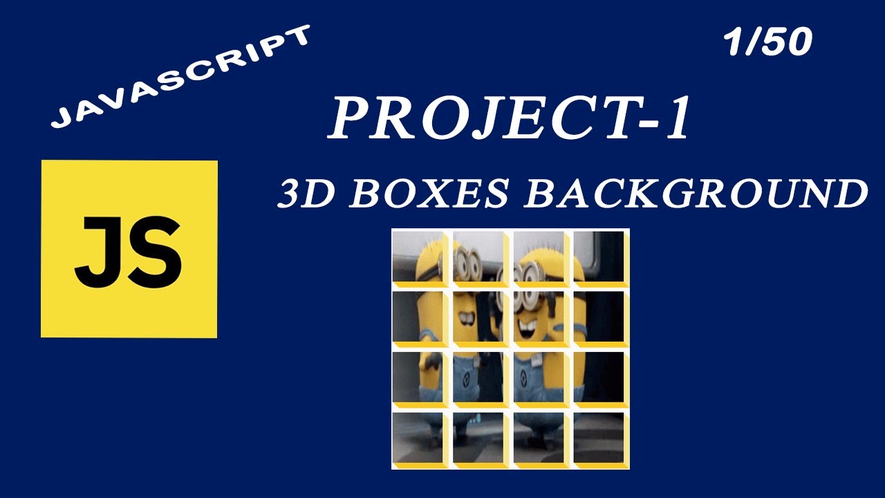 3D Boxes Background by using JavaScript (Html, CSS & JS) project- #1 ...