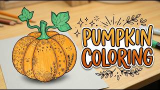 Easy Pumpkin Coloring Tutorial 🎃 | Satisfying & Relaxing Marker Art