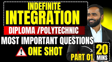 Indefinite Integration | Most Important Questions | One Shot | Diploma | MSBTE |Pradeep Giri Sir
